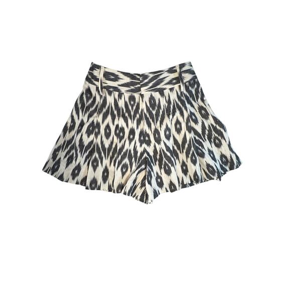 Alice + Olivia Printed Mini‎ Shorts Scarlet Cream & Black Size 2 High waist - Picture 1 of 8